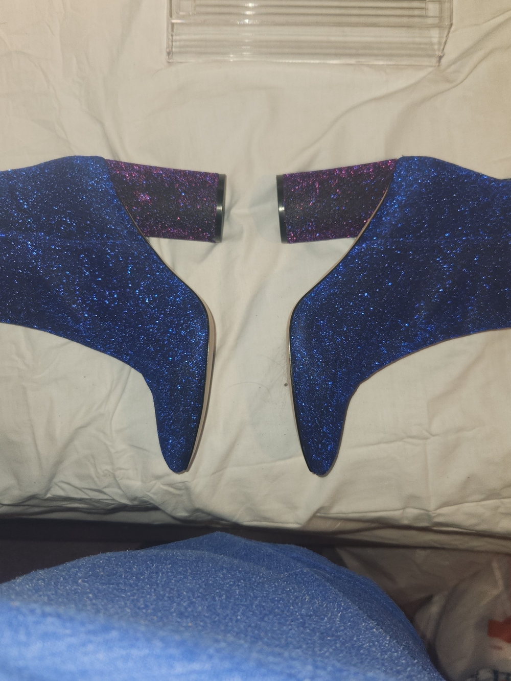 Katy Perry Collections Sparkle Royal Blue Ankle Boots - Picture 3 of 7